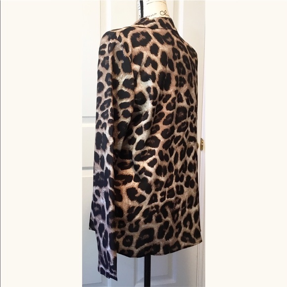 NEW Animal Print Button Up Blouse Brown Black 3XL - Picture 5 of 7